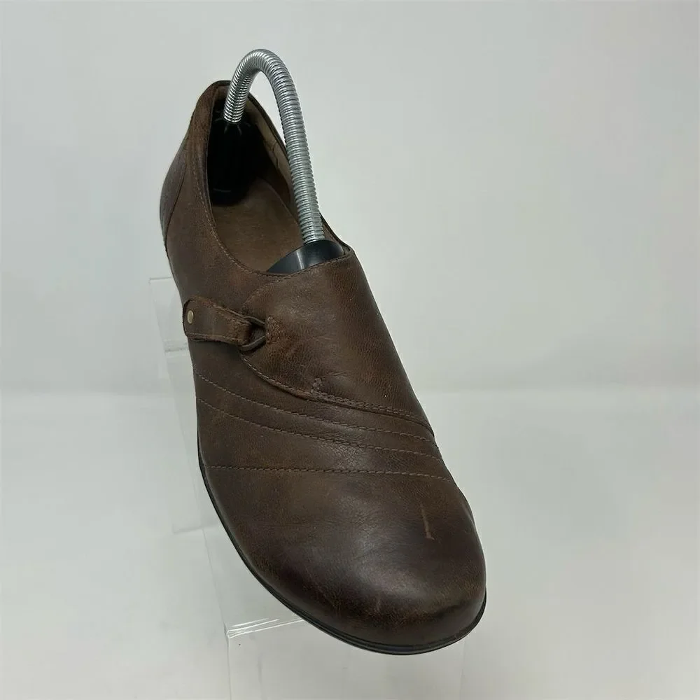 Dansko Franny Women's Brown Leather Loafers Size 40 (US 9.5-10) Casual Shoes